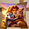 The Lion King Inspired Cartoon Family Pillowcase: Perfect for Fans! Sofa Cushion Cover, Bedroom Room Home Decoration