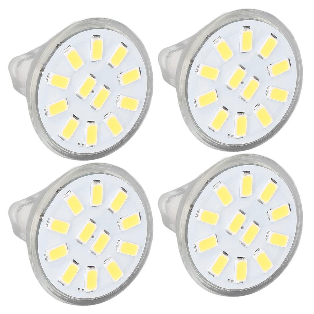 4pcs/set MR11 LED Spot Light Bulb with Dual Needle Base 360 Degrees Heat Dissipation 3W 12 LEDs Lamp