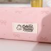 Pastel Color Pen Bag Bow Embroidery Pencil Pouch Durable Pencil Case  Students