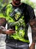 Men's Short Sleeve Tee 3D Skull Print Tops Crew Neck T-Shirts Summer Oversized T-Shirt Hip Hop T-Shirts for Men Luxury T-Shirt
