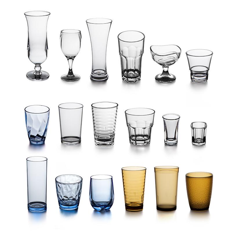 6pcs Acrylic Drinking Glasses Set Plastic Tumblers Plastic Cups Dishwasher Safe Cups Glassware Unbreakable Plastic Drinking Set Matte Cup 5.2oz