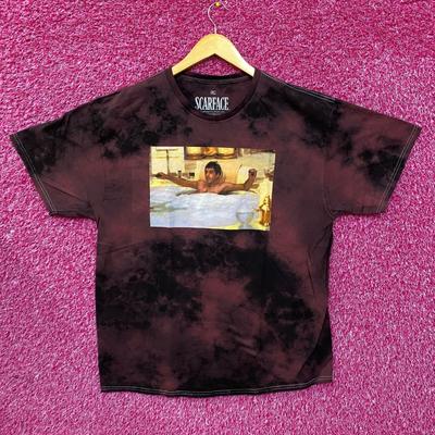 T-shirt Tie Dye Color Borgogna di Tony Montana di Scarface