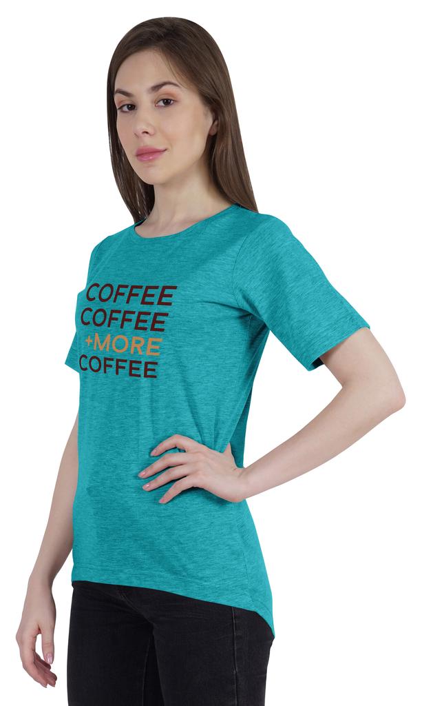 Inkmeso Women   Coffee Coffee  More Coffee   Graphic Coffee Lover Tee Tshirt
