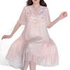 Pyjama en maille style princesse pour femme avec coussinets de poitrine - Été 2026