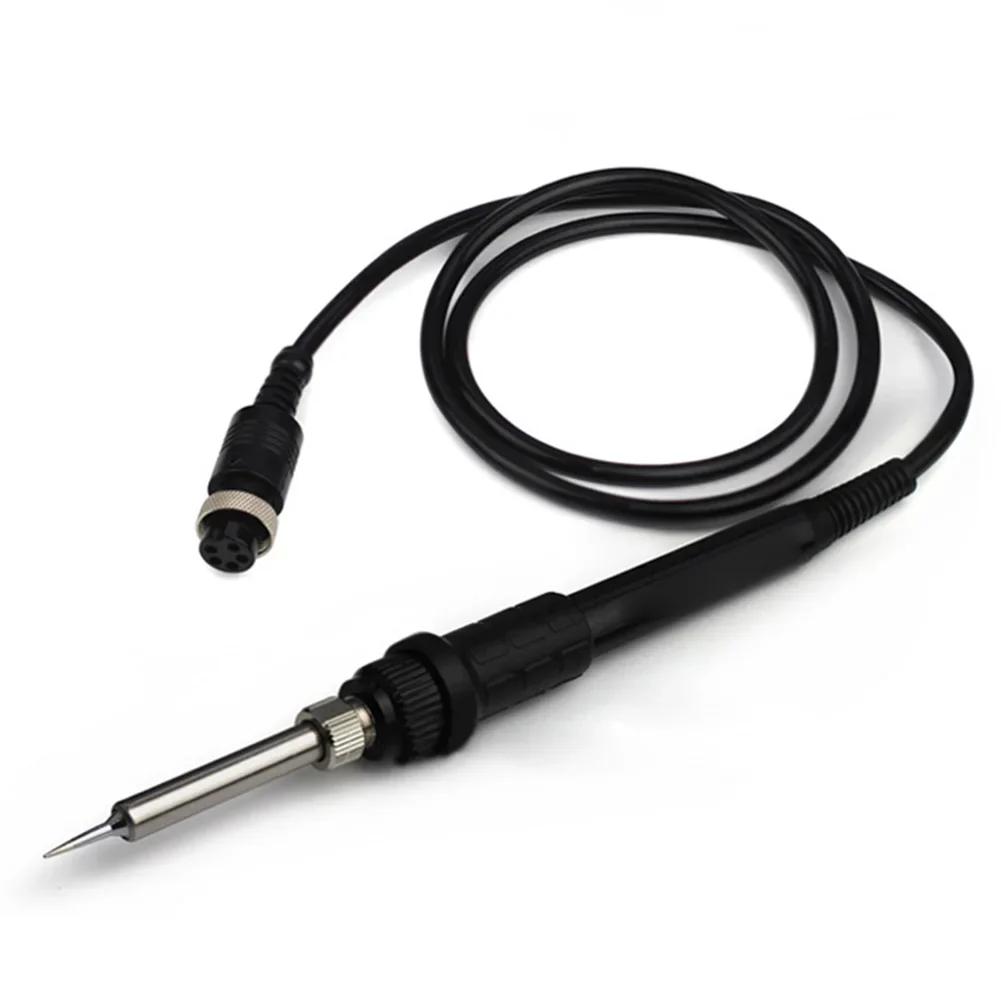 Black And Silver 907A Soldering Handle 50W Soldering Iron Ergonomic Grip Multiple Nozzle Options For 936 Stations