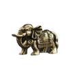 Retro Brass Lucky Elephant Figurine - Copper Artisan Craft for Office Decor