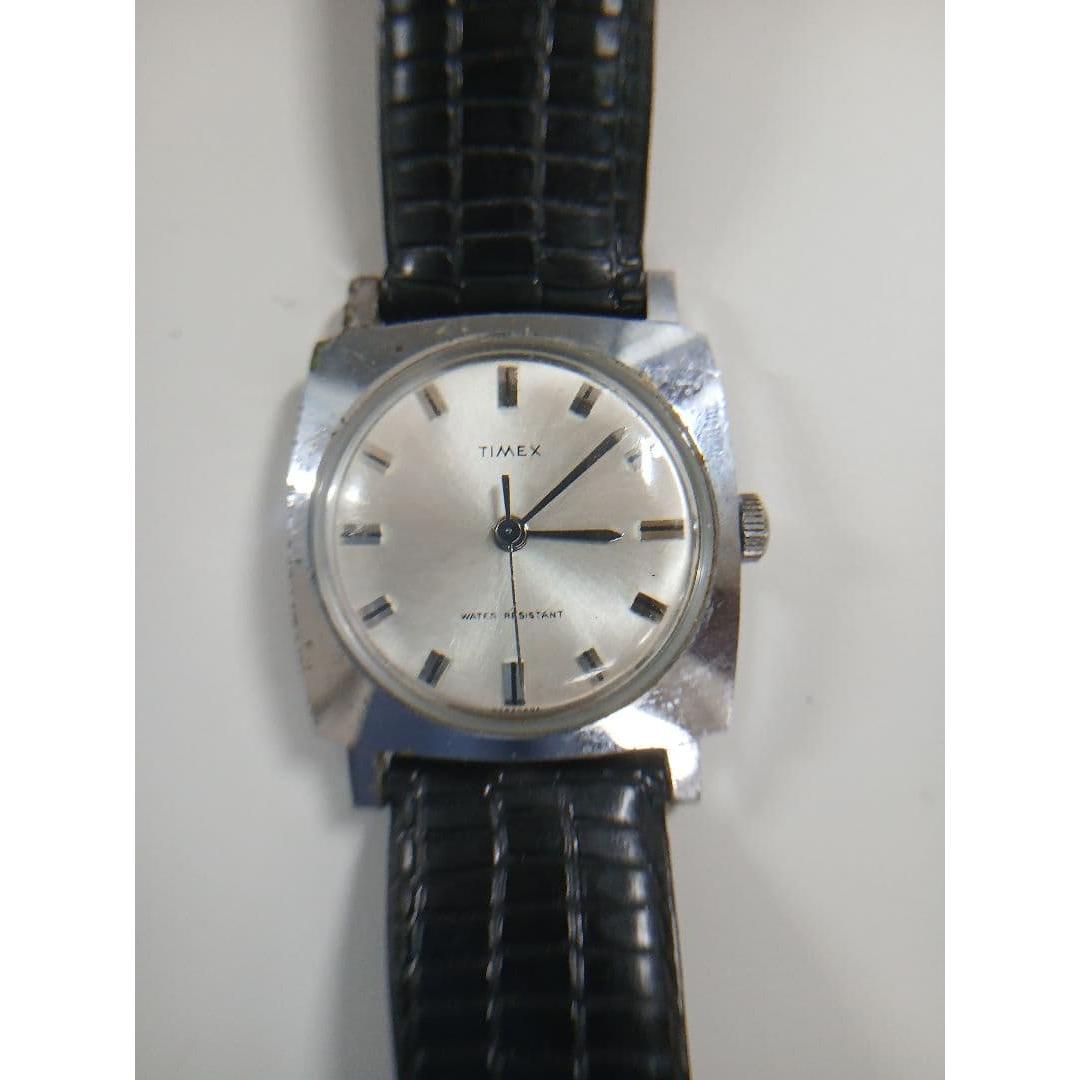 Used TIMEX manual winding watch body silver dial