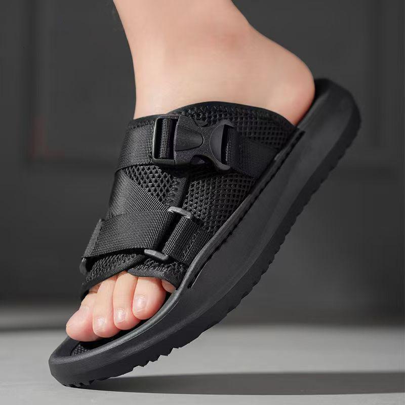 Fashion Summer men's sandals Breathable and Brand Designer Styles Leisure outdoor beach walking Fashion Youth Black and white shoes