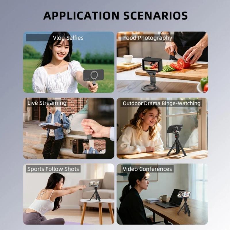 Aluminum Alloy Action Camera Bracket Featuring Bidirectional Suction Effortless Setups for Outdoor Sports and Adventure