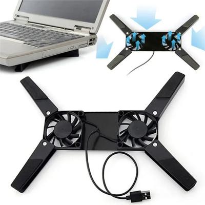 Air-cooling Laptop Cooler Bracket USB Powered Cooling Dock Laptop Cooling Pad 2 Fan for Notepad Universal 7 15" 1 Notebook Stand