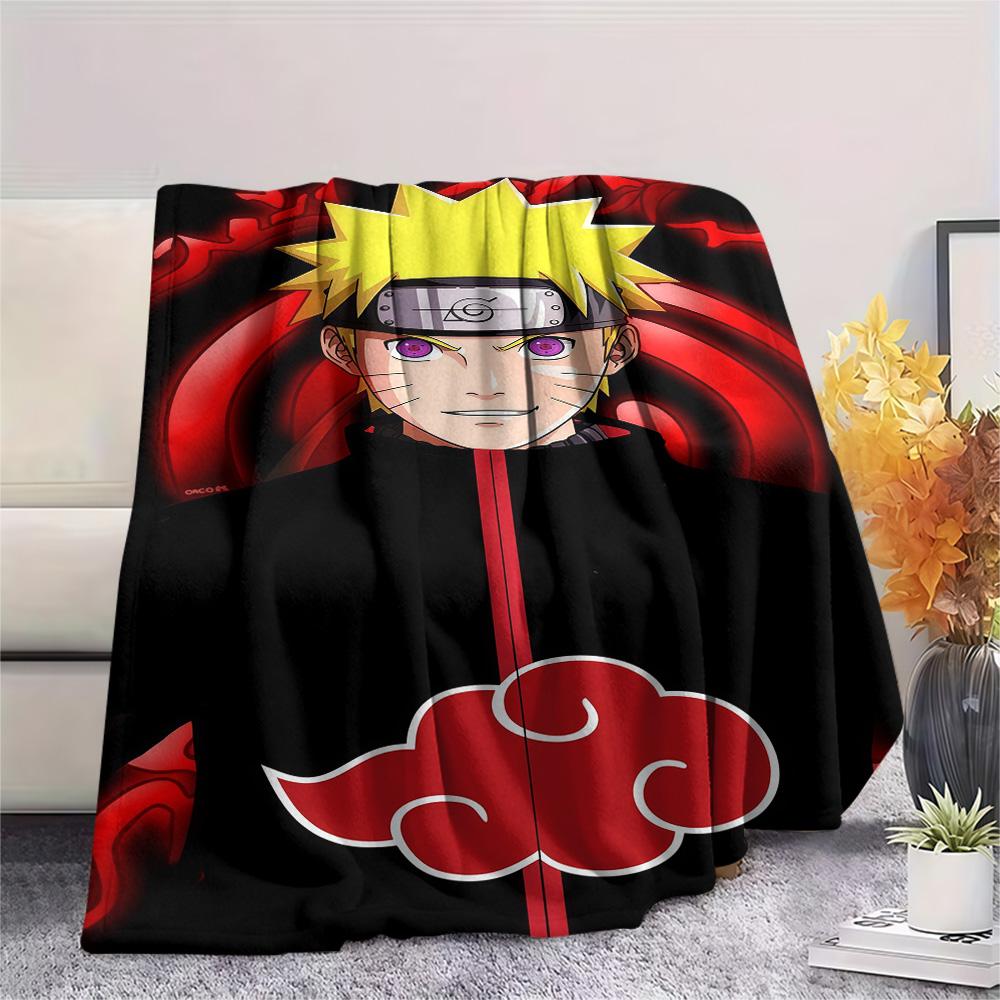 1PC Naruto Cloud Power Patterned Flannel Blanket Suitable For All Seasons For Home Decor Warmth And Comfort Gifts Holiday Present