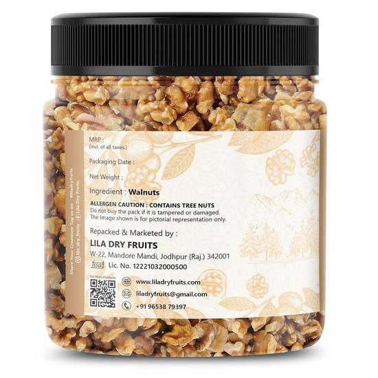 LILA DRY FRUITS Walnuts Without Shell 250 Grams Walnut Grade-8pcs Akhrot