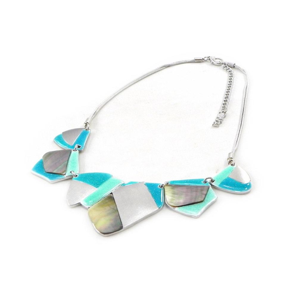 NOA [I5357] - Collier Créateur 'Bora Bora' turquoise