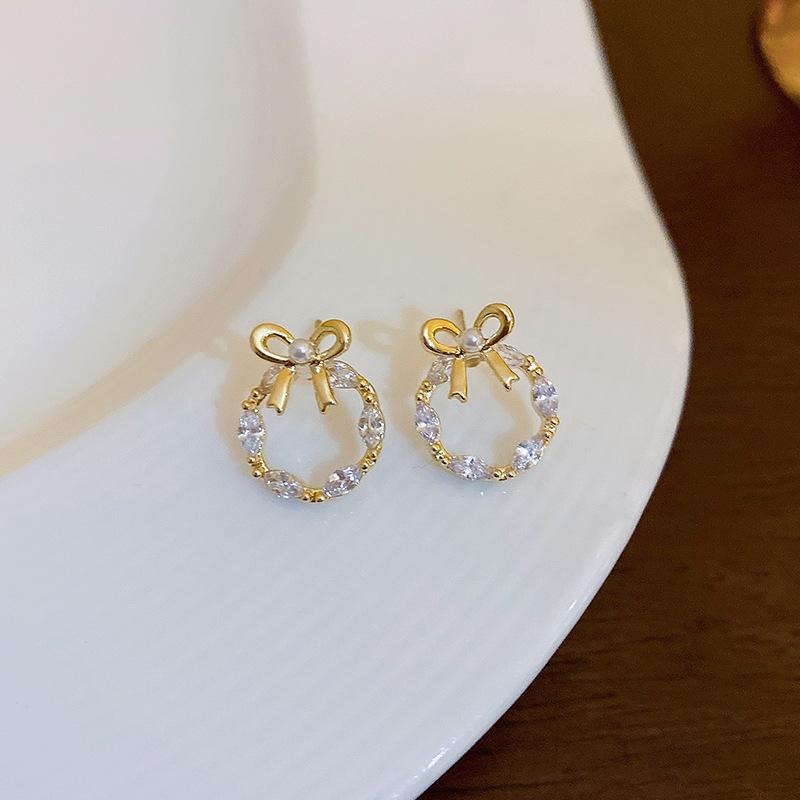 Trendy Geometric Fringed Pearl Earrings Korean Version Dongdaemun Retro Temperament Earrings Fashionable Personalized Earrings
