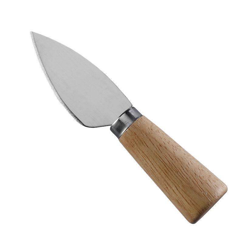 Auf Lager Gummiholzgriff Standfestes Edelstahl Käse- und Buttermesser-Set