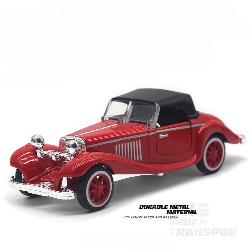 ABBY1 1: 32 alloy classic vintage car 500K hardtop model, rebound model toy, new car model