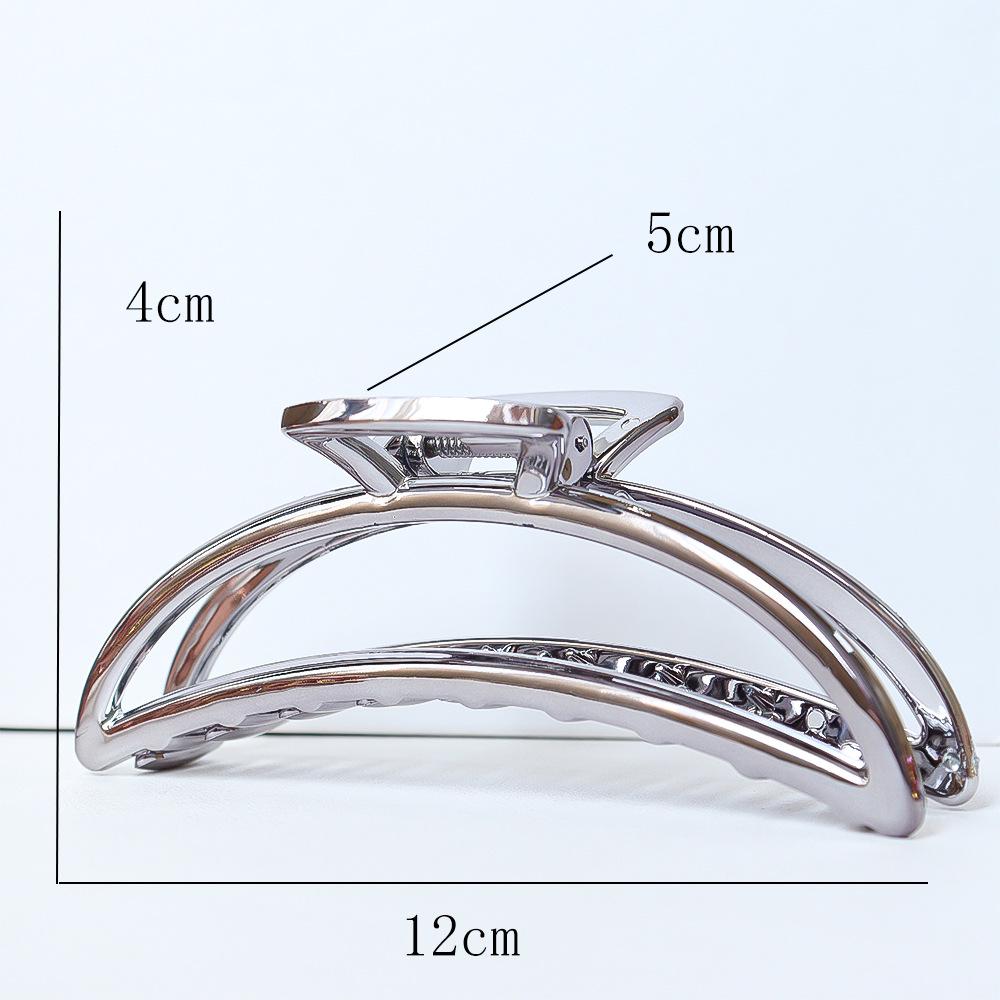 

Модная металлическая заколка-краб для волос с трендовой полой цепочкой для женщин - Стильный аксессуар для конского хвоста