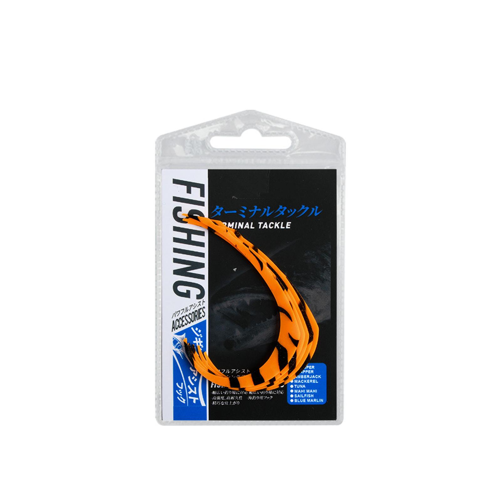 

5Pcs Octopuses Hook Streamer Soft Spare Curly Tail Tie Thickened Silicone Streamer Replacement Fishing Lure Accessories S