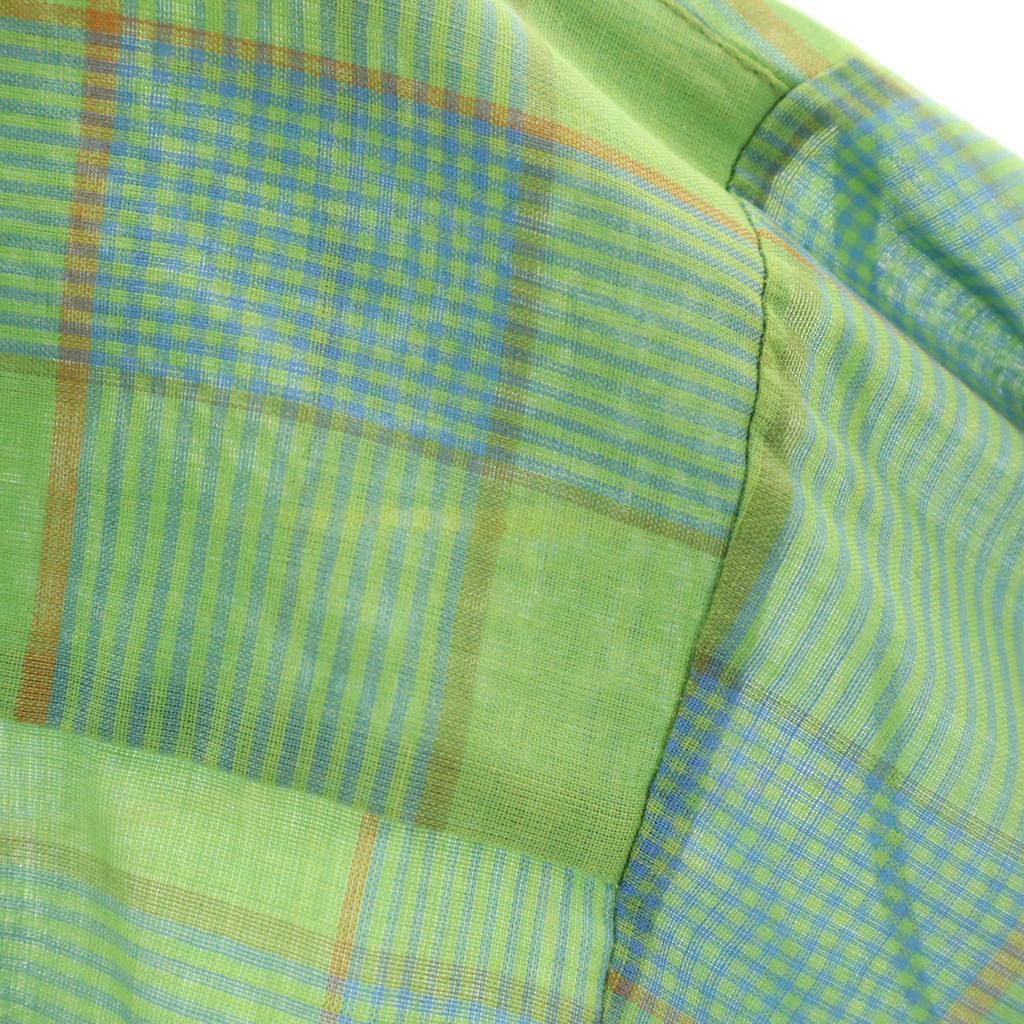 B.V.D 60s Vintage Check Pattern Long Sleeve Button Down Shirt M Green Men's Used