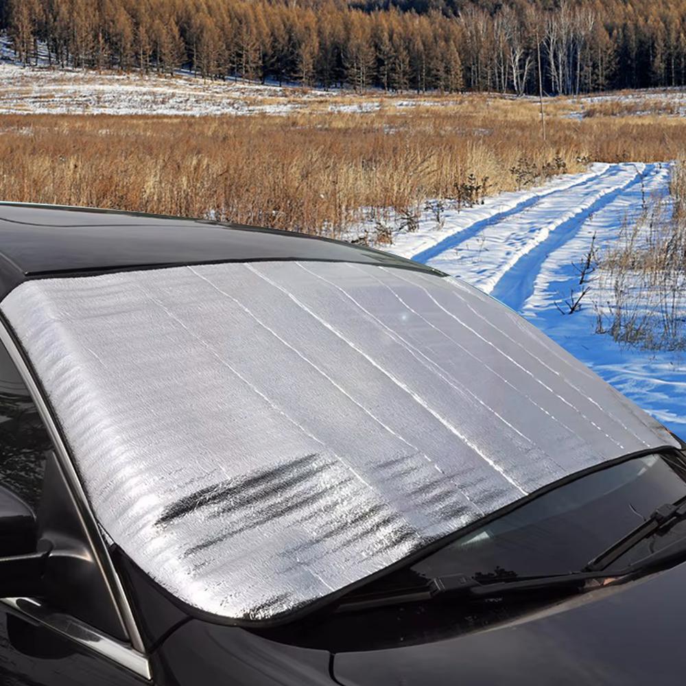 Auto-Windschutzscheiben-Abdeckung, vordere Abdeckung, Anti-Schnee-Frost-Eis-Schild, Staubschutz, Hitze-Sonnenmatte, Auto-Fenster-Bildschirm, Frost, große Schneedecke