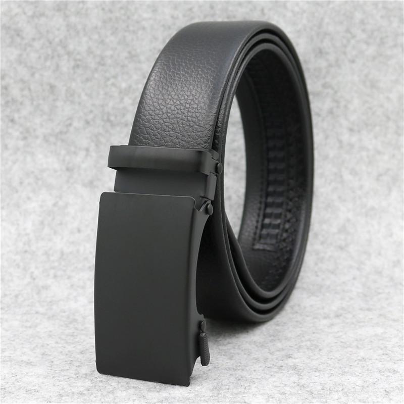 Hi Men's Leather Belt Luxury Designer Belts Men High Quality Male Metal Buckle Belt