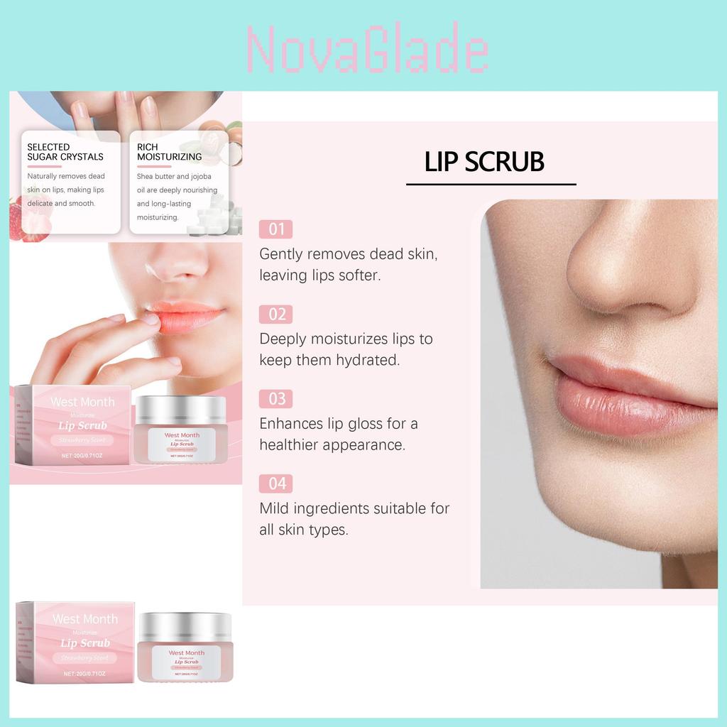 West Month Lip Care Exfoliating Scrub Softening Dead Skin And Reducing Lip Lines