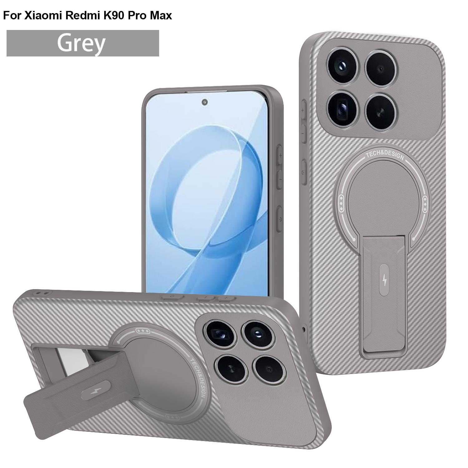 

Роскошный кевларовый чехол из углеродного волокна для Magsafe для Xiaomi Poco F8 Pro F8 Ultra Магнитный держатель для беспроводной зарядки Защита камеры Ударопрочная бамперная накладка For Poco F8 pro серый