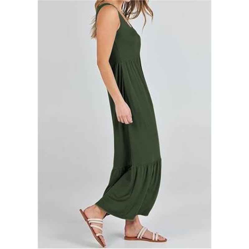 YYFS Abiti casual senza maniche con bretelle, a tinta unita, con stampa, da donna, estivi e primaverili