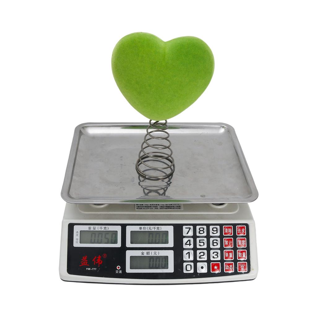 Creative Fluorescent Green Flocked Heart Shaped Tree Top Decoration, Irish Holiday-themed Ornament.