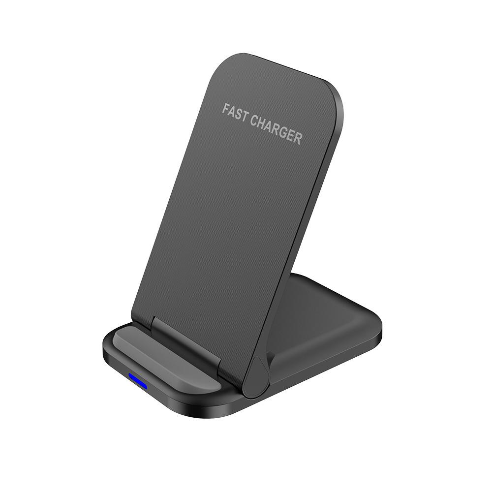 15W Foldable Dual-Coil Desktop Wireless Charger with Heat Dissipation, Customizable Logo
