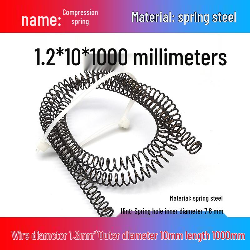 Spring Wire: 1m Long, Soft Pressure, Manganese Steel, 0.3-4.5mm Diameter, Yellow Compression Return.