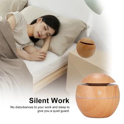 Home Wood Grain Air Humidifier Purifier Aroma Diffuser USB Ultrasonic Cool Mist Sprayer Essential Oil Fragrance