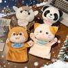 Cat Shiba Inu Deer Panda Cute Animal Plush Hand Puppets for Boys Girls Kids Interactive Role Fun Doll Toy Holiday Birthday Gifts