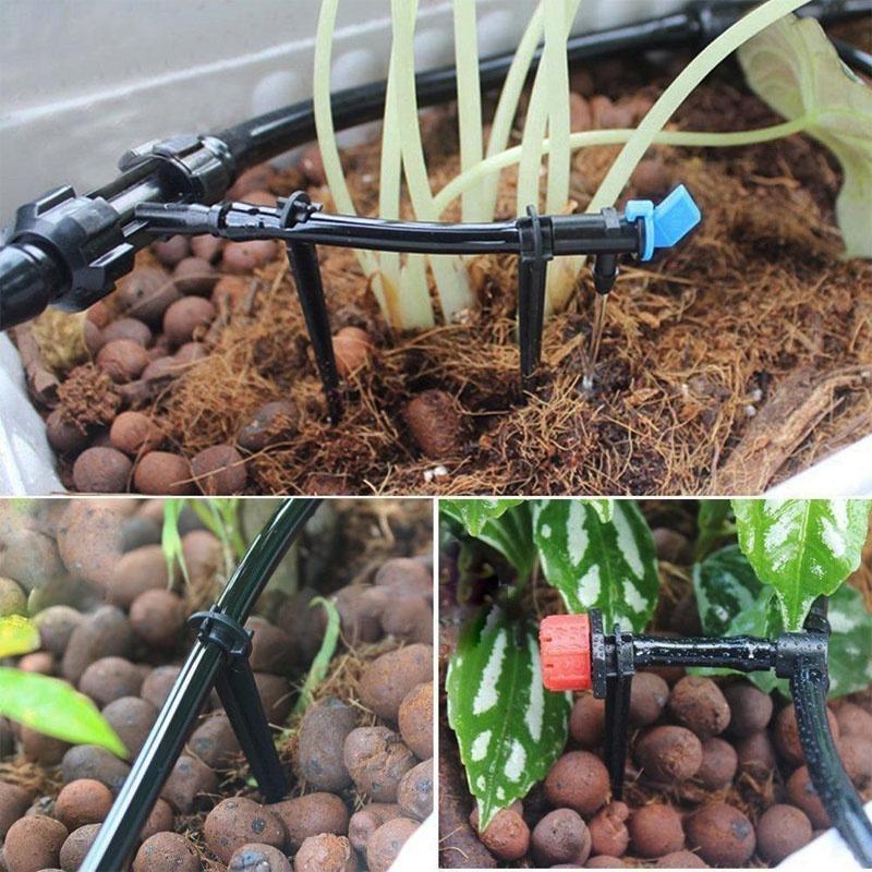 Versatile Micro Drip Water Irrigation Kit Set With Adjustable Drippers And Hose For Gardens