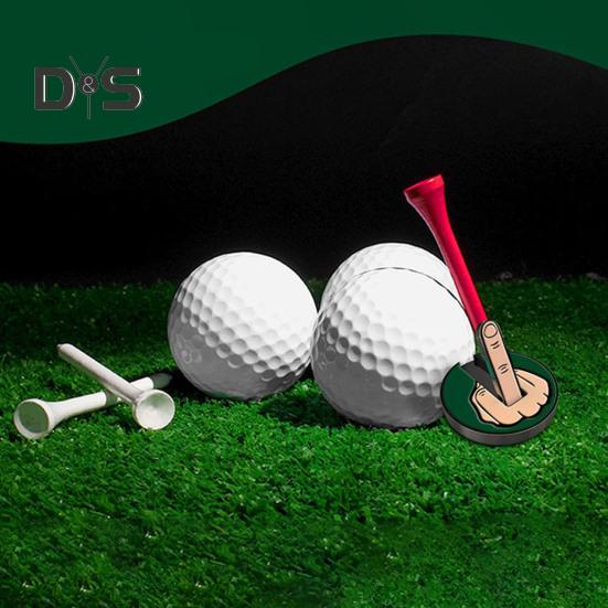 Golfballmarker mit Mittelfinger, mit magnetischem Hutclip, wasserdichtem Ballausrichtungswerkzeug, Golfzubehör für Golfliebhaber