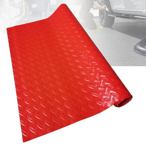 2mm Thick Shock-Absorbing Rubber Floor Mat for Garages, Parking Lots, Rolls Available In 1m, 2m, 3m, and 5m Lengths. Waterproof, Flame-Retardant, and