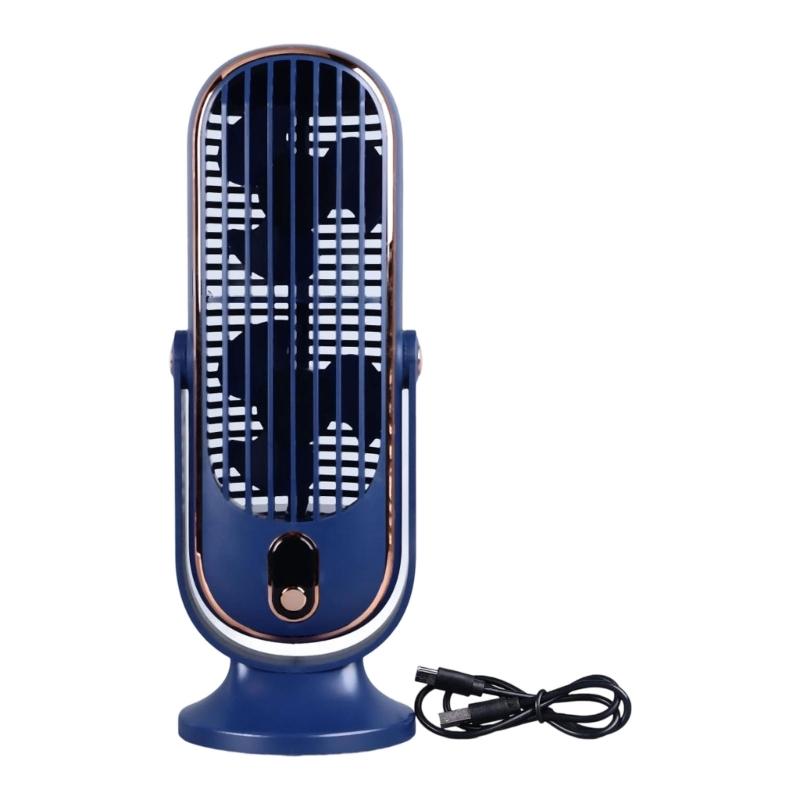 Desktop Tower Fan USB Powered 5 Speed Adjustable Brushless Desk Fan with LED Display Quiet Table Cooling Fan for Home