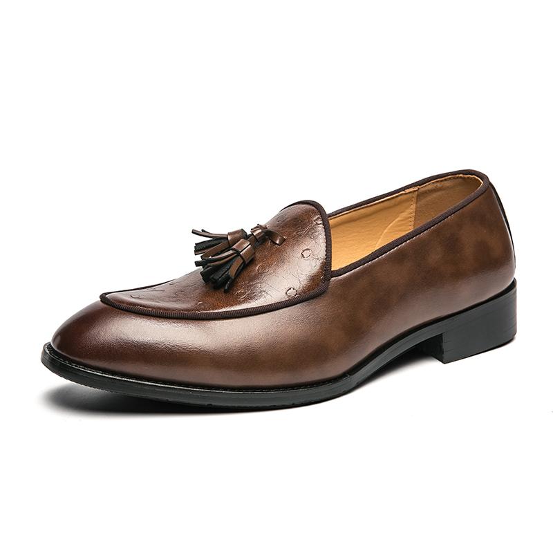 Fashion Men Formal Shoes Tassel Loafers Men Casual Shoes Fashion business High-Quality men Leather Wedding shoes Zapatos Chaussure 2025
