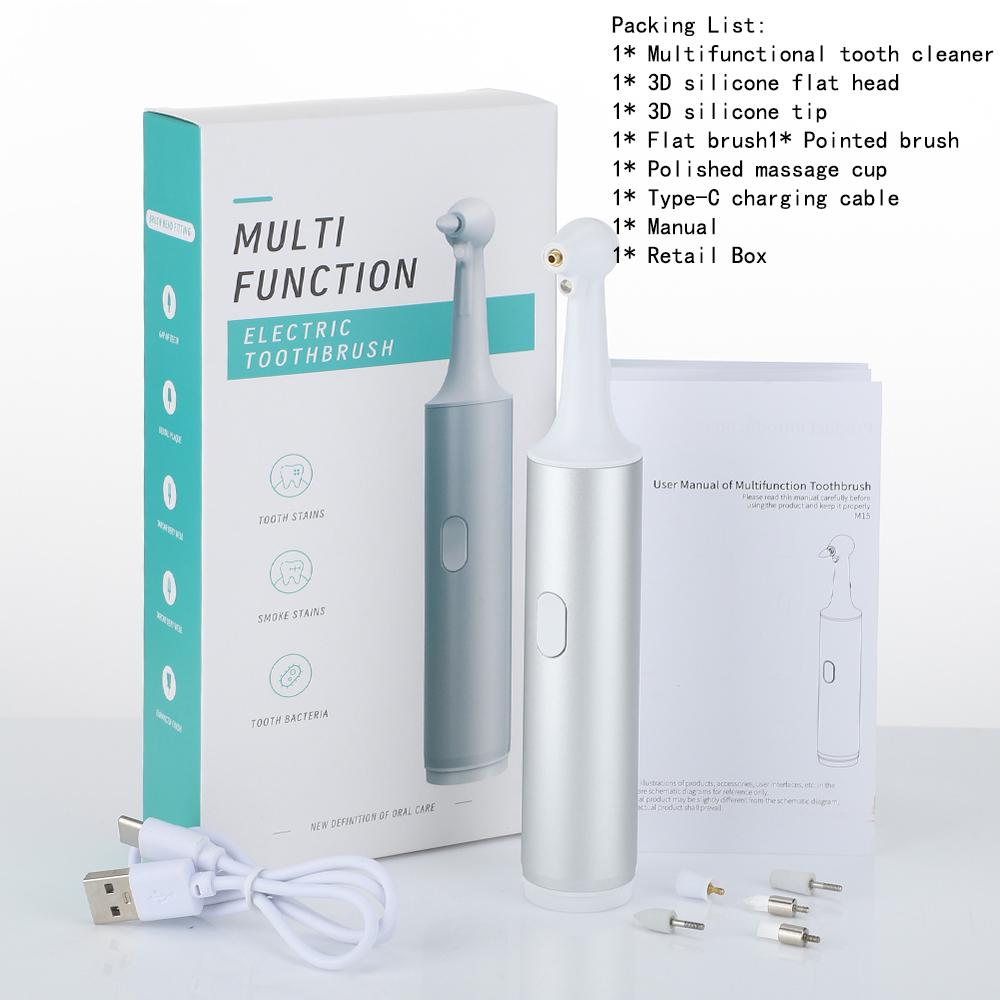 

Поворот на 360° Электрический стоматологический скалер Многофункциональный чистящий полировщик Зубная щетка Удаление пятен от дыма Налет Зубной камень Отбеливание USB