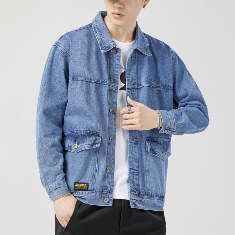 Kurtka jeansowa męska jesień nowa retro przystojna kurtka męska casualowa wiosna i jesień trend denim
