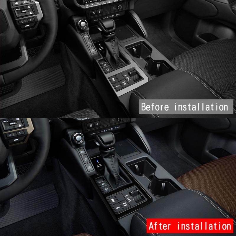LHD RHD For Toyota Land Cruiser 250 Prado LC250 2024 2025 ABS carbonfiber Center Console Gear Shift Panel Cover Trim Accessories