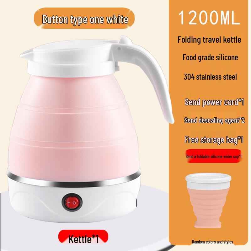 Portable Folding Silicone Electric Kettle with 304 Stainless Steel, Auto Power Off, Anti-Dry Burning - Ideal for Travel, Home, or Dorm Use