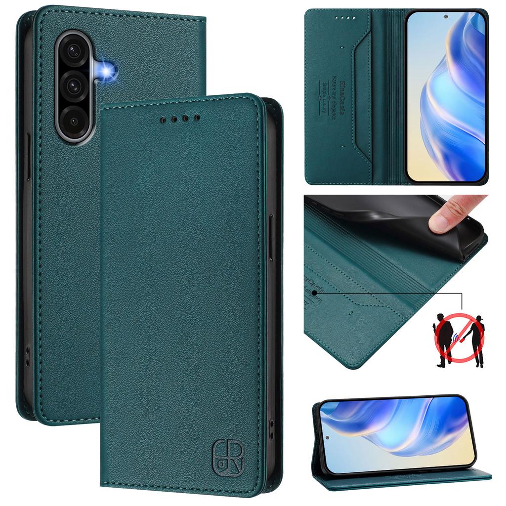 Luxury Leather Case For Samsung Galaxy A56 A26 A36 A16 A06 A51 A71 A50 A55 A40 RFID Blocking Card Slot Magnetic Attraction Stand Shockproof Flip Cover