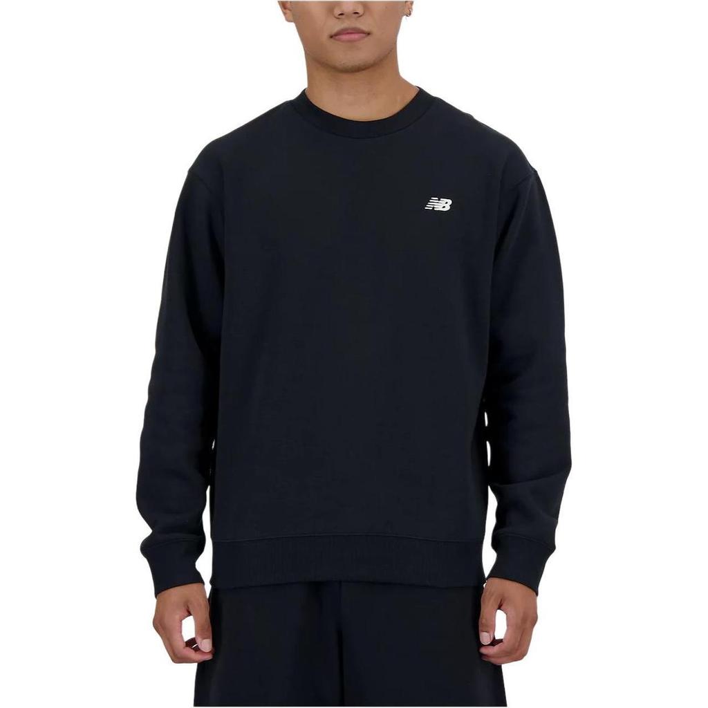 New Balance Embroidered-logo Crew-neck Sweatshirt Men's MT41510-BK