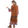 Kinder Mädchen Retro 70er Hippie Disco Sängerin Tänzerin Primitiver Stamm Blumenkleid Weste Set Land Halloween Cosplay Kostüme Outfit