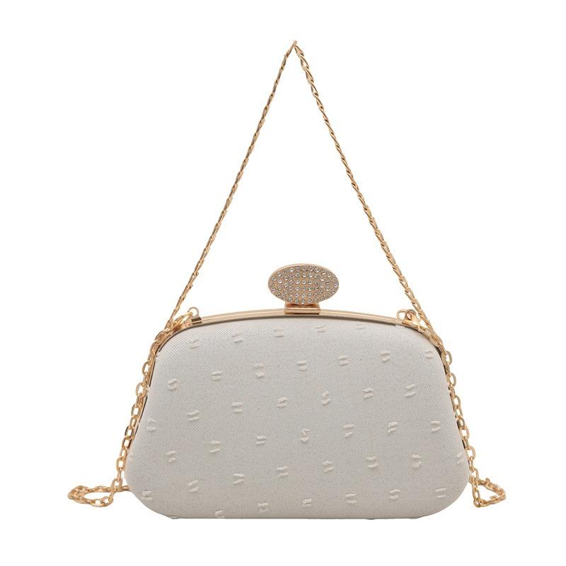 Light Luxury Clip, Personalized Shoulder Messenger Bag, Fashionable, Simple and Simple, High-texture Chain Bag for Women