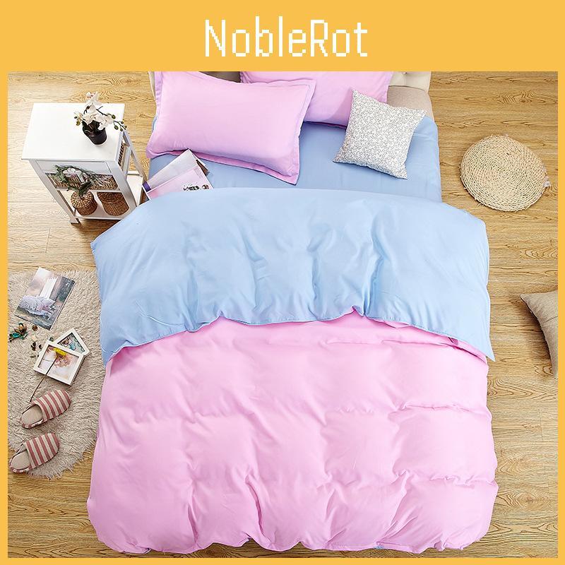 Luxuriöse einfarbige Bettdeckenbezug Steppdecke Twin Queen King Size Uni Bettwäsche-Set