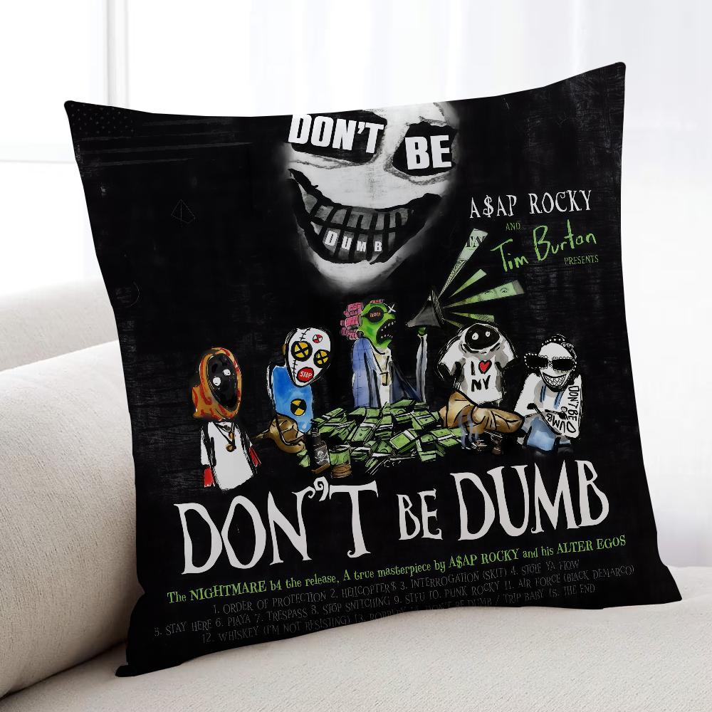 AASAP RRockyES Don Not Be Dumb cushion cover Home Bedding Sofa living Room pillowcase Simple Soft Skin Cushion Cover