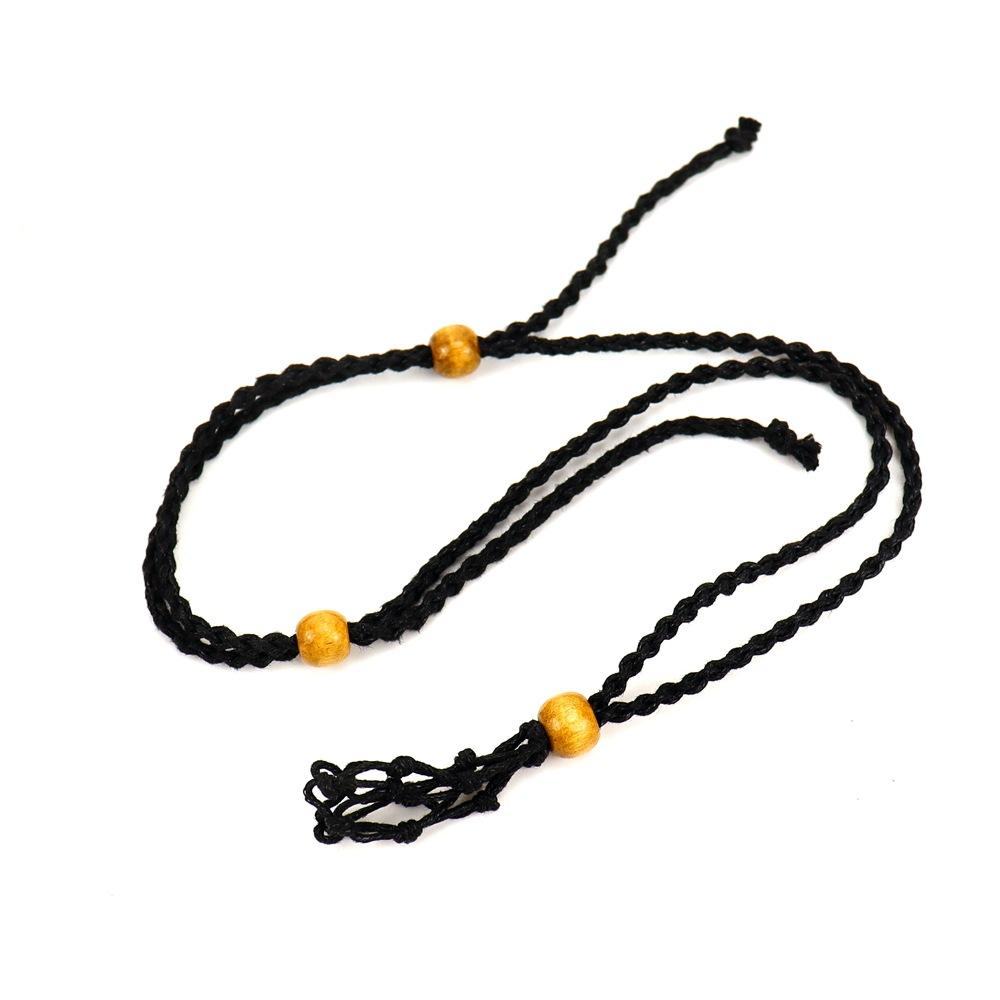 Natural Stone Mesh Pocket Woven Necklace Pendant Pull Adjustable Retractable Mesh Pocket Hand Woven Mesh Holder N166