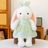 Super Cute Colorful Rabbit Plush Toy Girl Birthday Gift Flower Skirt Rabbit Doll Sleeping Pillow Healing Bay Window Decoration
